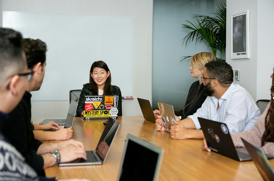 business meeting with clients